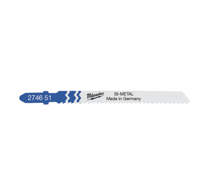 Полотна для лобзика T101A Bi-Metal MILWAUKEE, 75х2,5мм, (5шт)