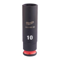 Головка ударная ShW 1/4'' SKT MILWAUKEE, удлиненная, 10мм