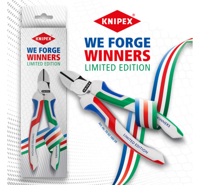 Кусачки боковые (бокорезы), Ø4,0мм, 160мм KNIPEX 70 02 160 S8, We Forge Winners 2026