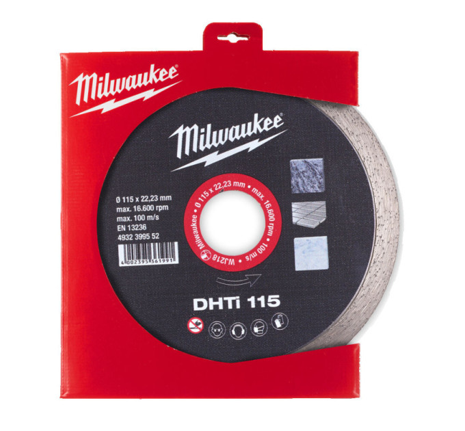 Диск алмазный MILWAUKEE DHTi 115, Ø115мм (керамическая плитка)