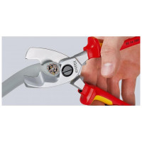 Ножницы для резки кабелей, Ø20мм / 70мм², 200мм VDE KNIPEX 95 17 200, хромированные