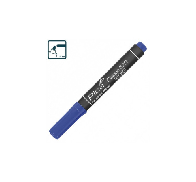 Маркер перманентный Pica 520/41 Classic Permanent Marker bullet tip, синий