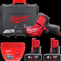 Пила сабельная аккумуляторная бесщеточная MILWAUKEE M12 CHZ-402C (ЗУ+2акк.Х4Ач+кейс)