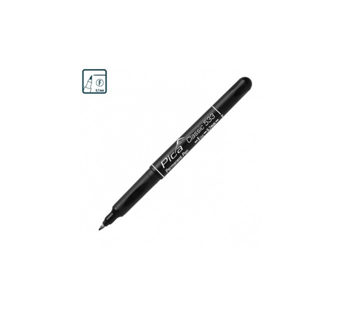 Маркер перманентный Pica 533/46 Classic Permanent Pen Fine, ультратонкий, черный