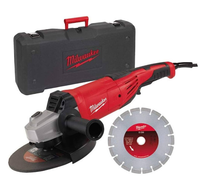 Углошлифовальная машина MILWAUKEE 230 мм AG22-230DMS-DSET с алмазным диском