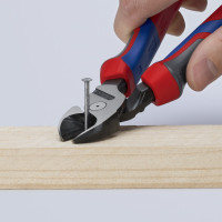 Кусачки боковые (бокорезы) особой мощности, 12°, Ø4,2мм, 200мм KNIPEX 74 22 200, фосфатированные