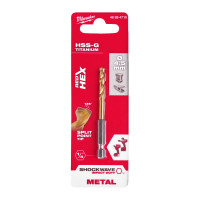 Свердло по металу RedHEX SHOCKWAVE™ HSS-TiN MILWAUKEE, Ø4,5х76х29мм