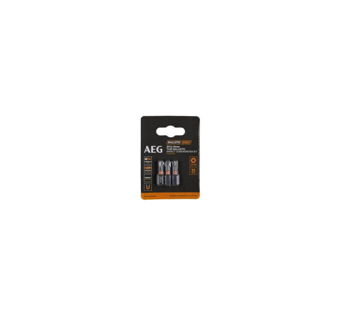 Бита ударная AEG AAK252TX25, TX25, 25мм (3шт)