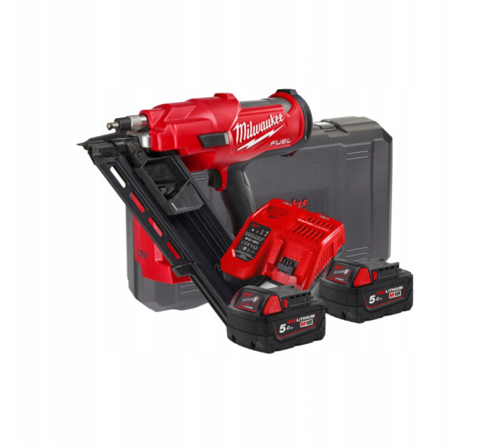 Пистолет гвоздезабивной аккумуляторный бесщёточный MILWAUKEE M18 FFN-502C (50-90мм)(ЗУ+2акХ5Ач+кейс)
