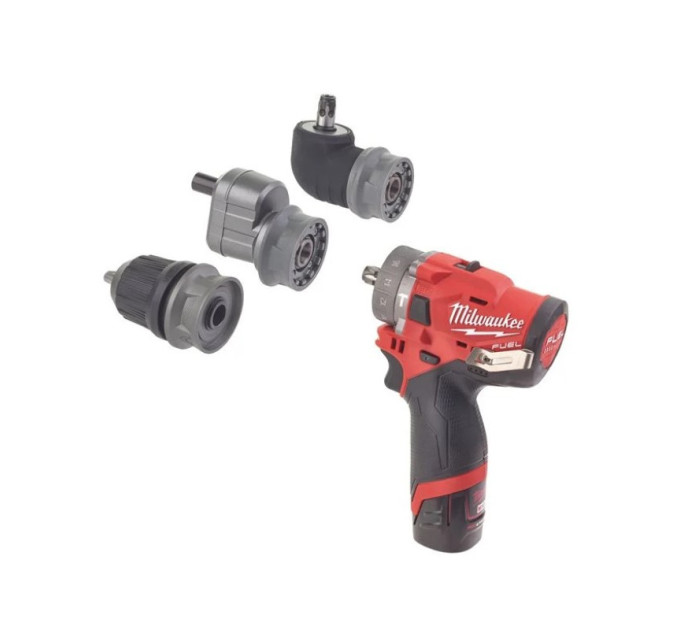 Дриль-шуруповерт акумуляторна безщіткова ударна MILWAUKEE M12 FPDXKIT-202X(37Нм)(2нас+2Х2Ач+кейс)