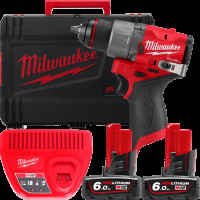 Дриль-шуруповерт акумуляторний безщітковий MILWAUKEE M12 FDD2-602X (45 Нм) (ЗУ+2ак.Х6Ач+HDкейс)