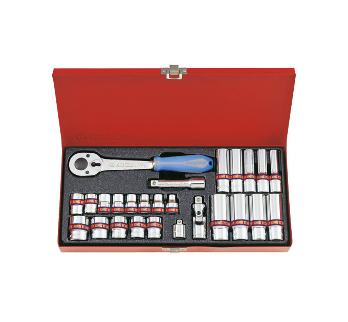 Набор головок 3/8" 26 ед. 12-ти гранные,короткие+длинные, дюймовые