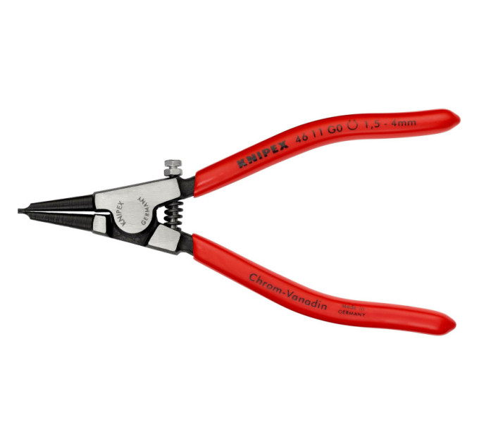 Щипцы для наружных стопорных колец прямые, Ø4-7мм KNIPEX 46 11 G1, Ø1,3мм фосфатированные