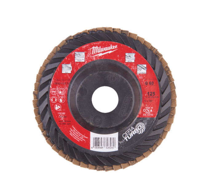 Пелюсточний диск SLC50/125G60 CERA TURBO 125 мм/зерно 60 MILWAUKEE