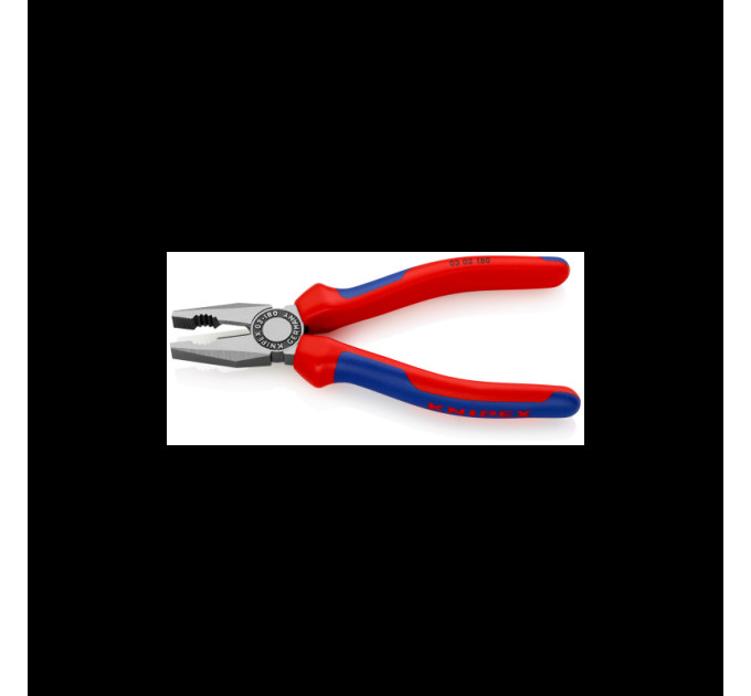 Пассатижи (плоскогубцы) комбинированные Ø12,0мм, 180мм KNIPEX 03 02 180, фосфатированные