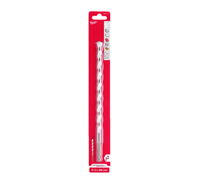 Сверло по мультиматериалам ShW HEX MILWAUKEE, Ø12,0x260х200мм
