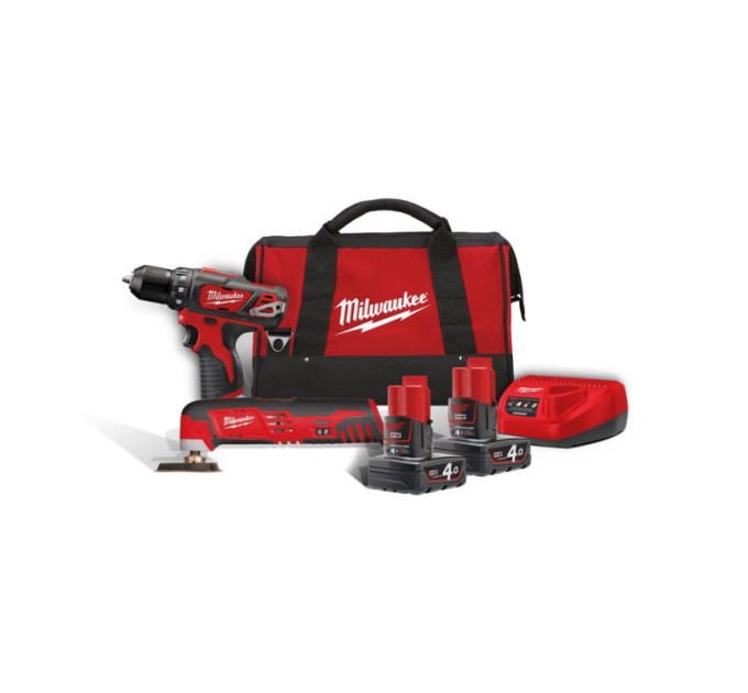 Набір з 2х акумуляторних інструментів MILWAUKEE M12 ВPP2D-402B