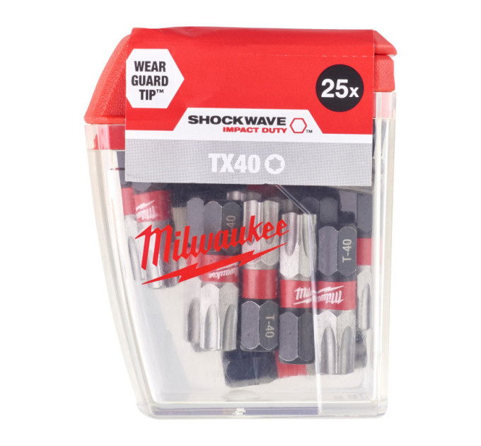 Біта SHOCKWAVE MILWAUKEE, TX40, 25мм, (25шт)