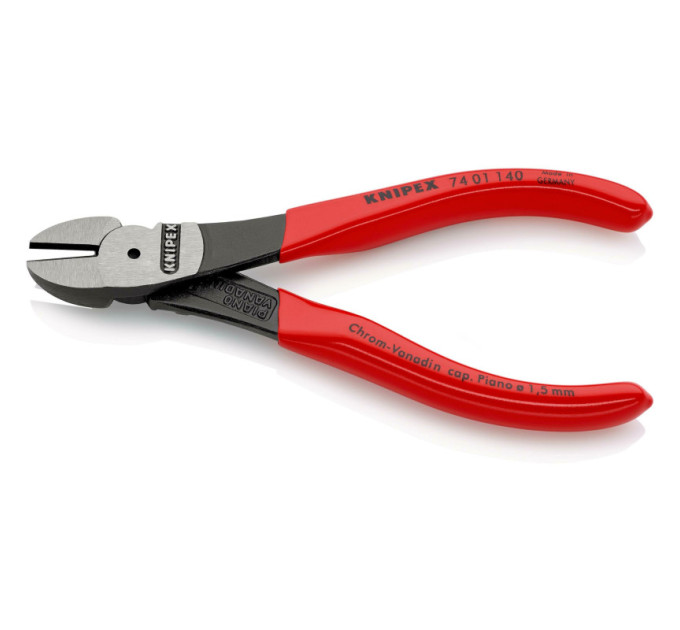 Кусачки боковые (бокорезы) особой мощности, Ø3,4мм, 160мм KNIPEX 74 01 160, фосфатированные