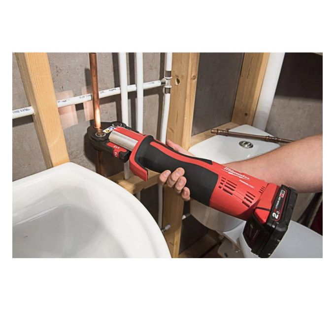 Обтискач гідравлічний акумуляторний для труб MILWAUKEE M18 BLHPT-202C V-SET (ЗУ+2Х2Ач+кейс)