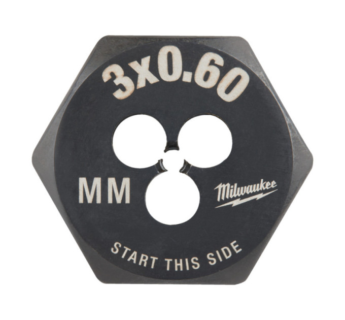 Плашка шестигранная MILWAUKEE, М3-0,6мм