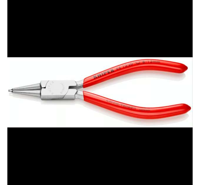 Щипцы для стопорных колец прямые Ø8-13мм, 140мм KNIPEX 44 13 J0, (Ø0,9мм) хромированные