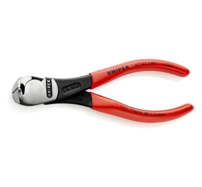 Кусачки торцевые (клещи) особой мощности, Ø4,0мм KNIPEX 67 01 140, фосфатированные