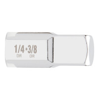Перехідник хромований для головок MILWAUKEE, з 1/4" на 3/8" Перехідник хромований для головок MILWAUKEE, з 1/4" на 3/8"