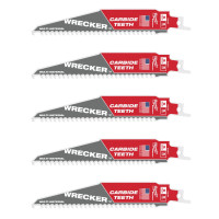 Полотно для сабельных пил WRECKER CARBIDE MILWAUKEE, 150х4,2мм, (5шт), (мультиматериал)