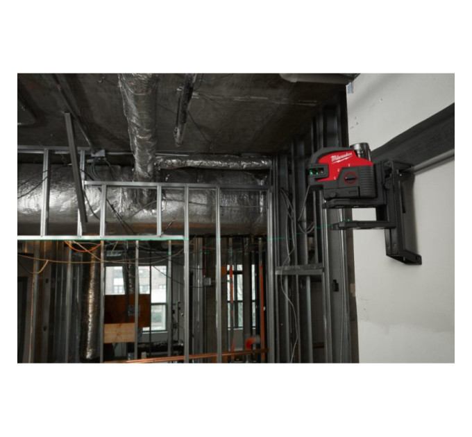 Нивелир 4х точечный лазерный аккумуляторный MILWAUKEE M12 CLL4P-301C (зелёный луч) (ЗУ+1Х3Ач+кейс)