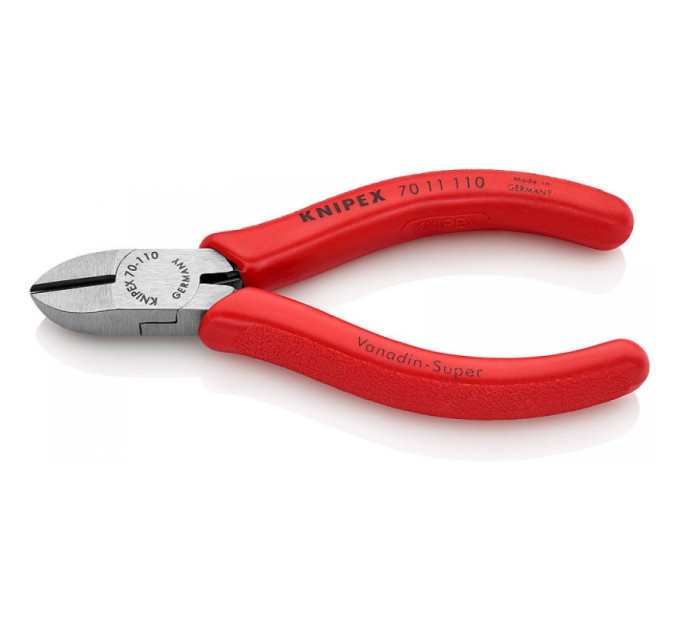 Кусачки боковые (бокорезы), Ø3,0мм, 110мм KNIPEX 70 11 110, фосфатированные