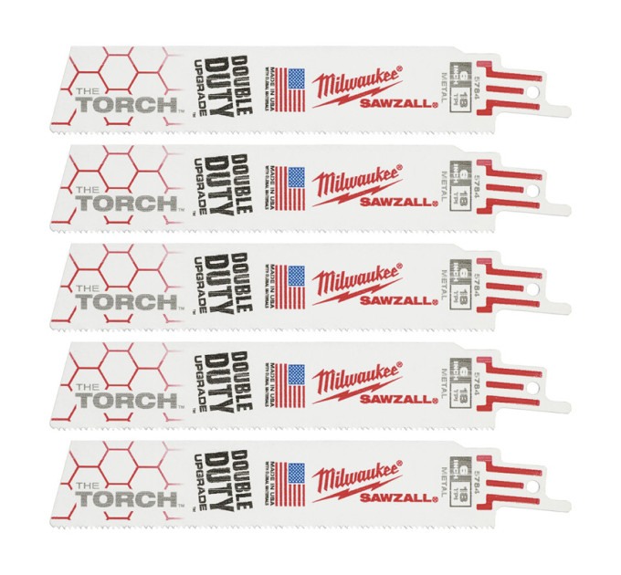 Полотно для сабельных пил TORCH MILWAUKEE, 150/1,4мм, (5шт), (металлл)