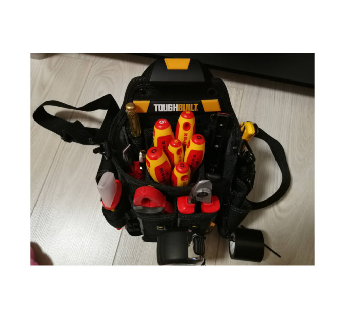 Строительная поясная сумка для электрика ClipTech Toughbuilt TB-CT-114