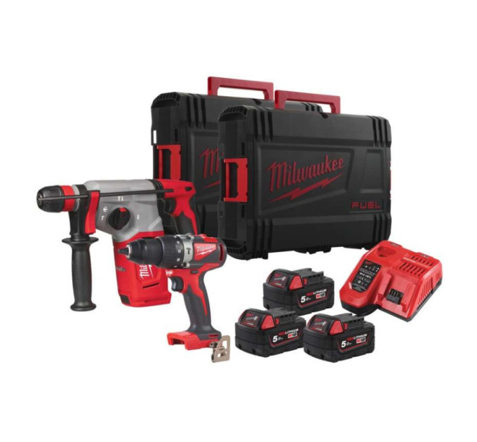 Набір з 2х інструментів безщіткових акумуляторних MILWAUKEE M18 BLPP2C2-503X
