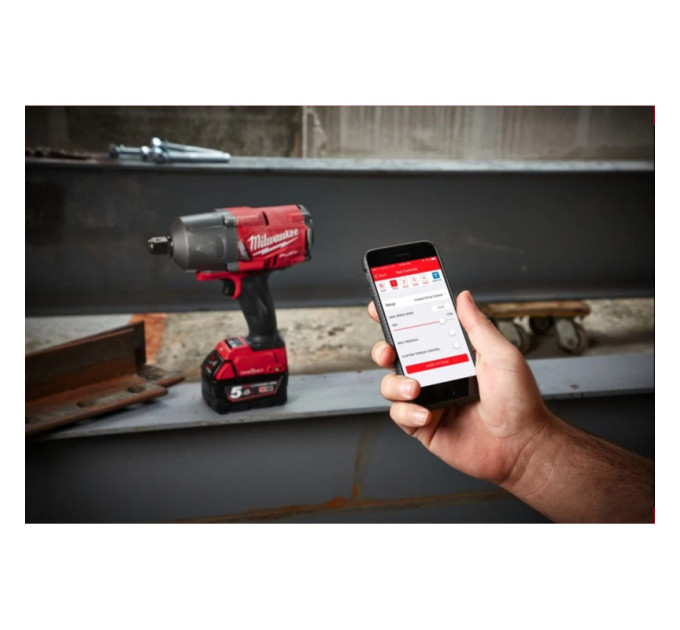 Гайковерт аккумуляторный бесщёточный MILWAUKEE 3/4" (2034Нм) M18 ONEFHIWF34-502X, с кольцом