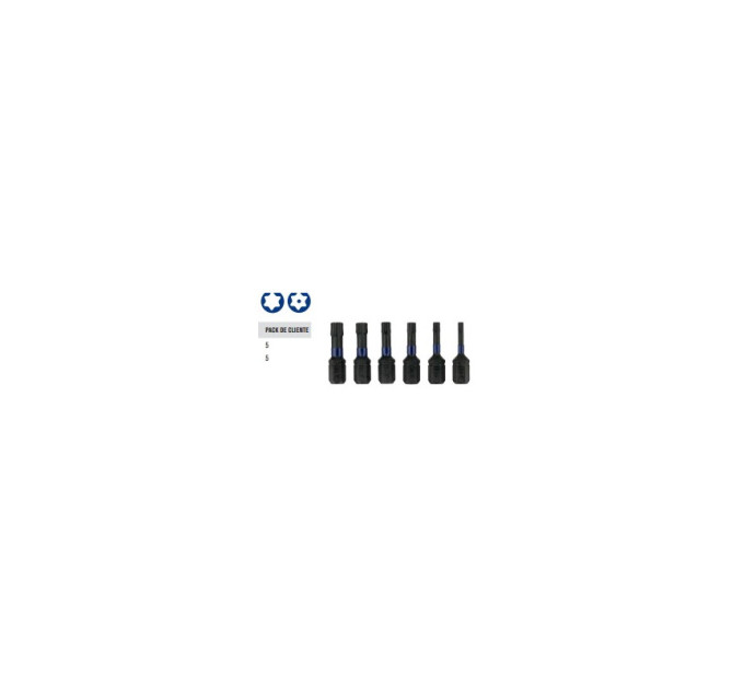 Биты IMPACT PRO 1/4"/25мм, комплект 10шт: PZ1х2 / PZ2х5 / PZ3х2 + держатель, IRWIN