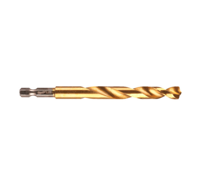 Свердло по металу RedHEX SHOCKWAVE™ HSS-TiN MILWAUKEE, Ø9,5х118х74мм