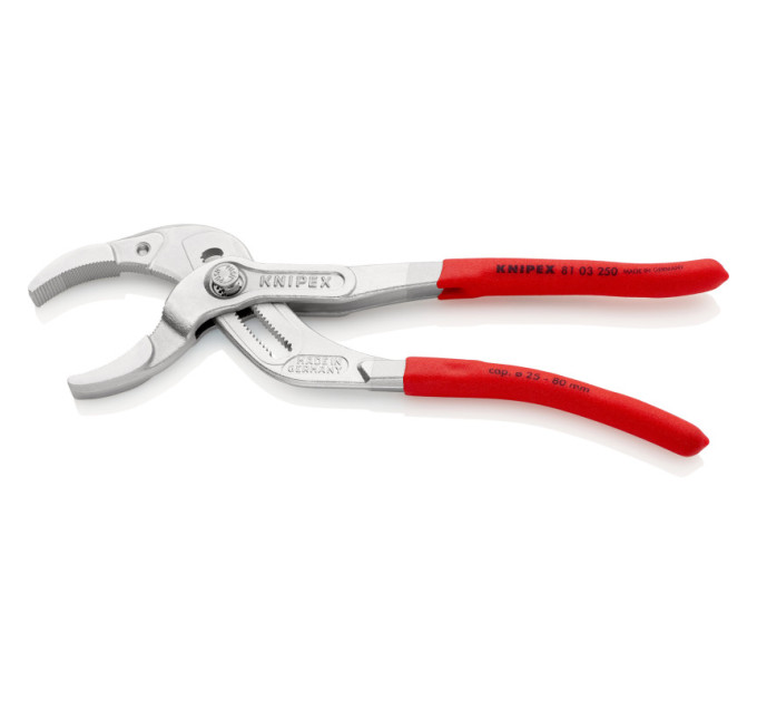 Клещи трубные сантехнические переставные, Ø80мм KNIPEX 81 03 250, хромированные