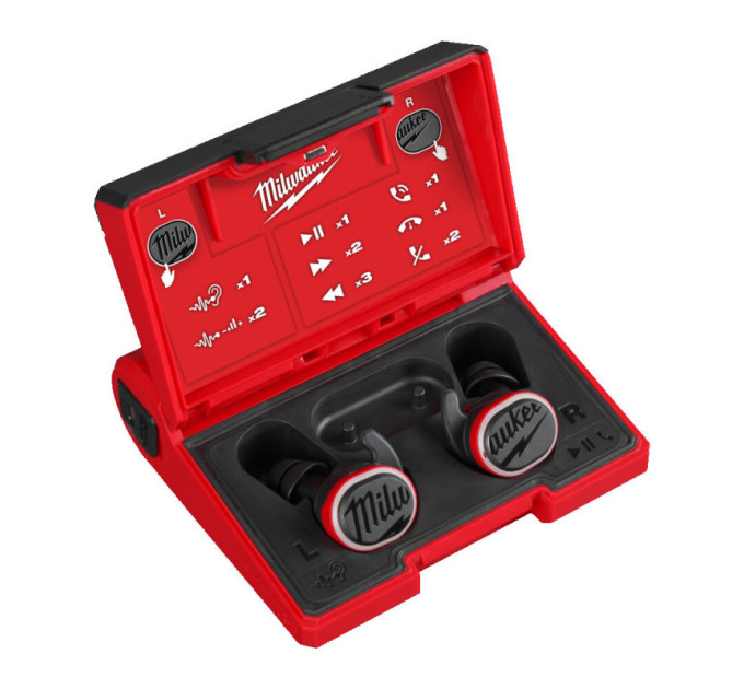 Наушники для работы с защитой слуха L4 RLEPB-301 USB Bluetooth MILWAUKEE REDLITHIUM