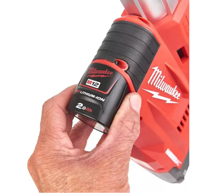 Система видалення пилу акумуляторна MILWAUKEE M12 UDEL-201B (L-клас) (ЗУ+1акк.Х2Ач+сумка)