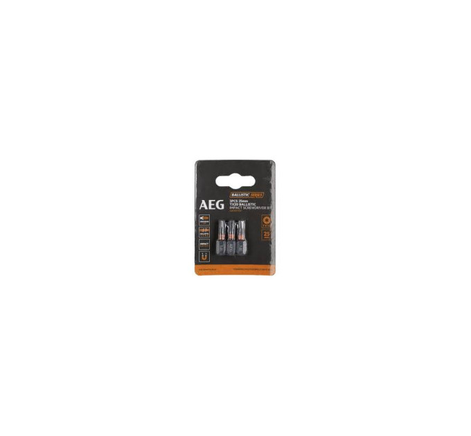 Бита ударная AEG AAK252TX20, TX20, 25мм (3шт)