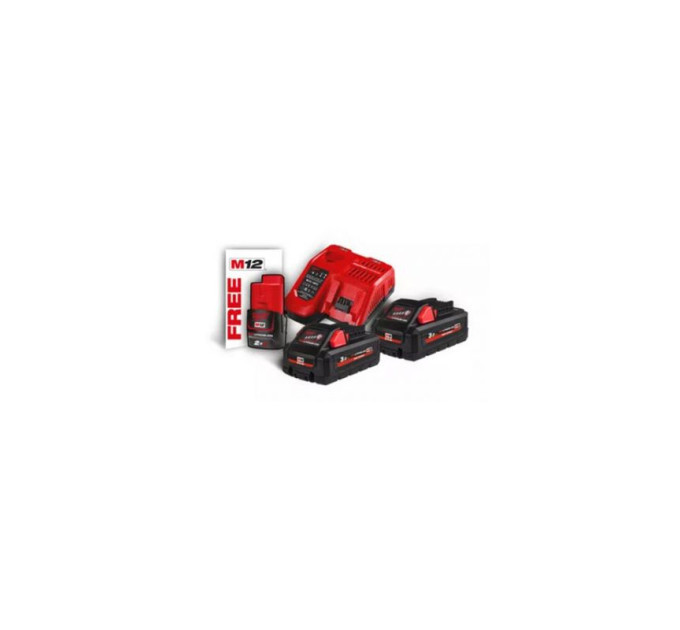 Энергокомплект MILWAUKEE M18 HNRG-302 (ЗУ M12-18FC+2акк.Х3А HВ3)+ подарок аккумулятор M12 B2