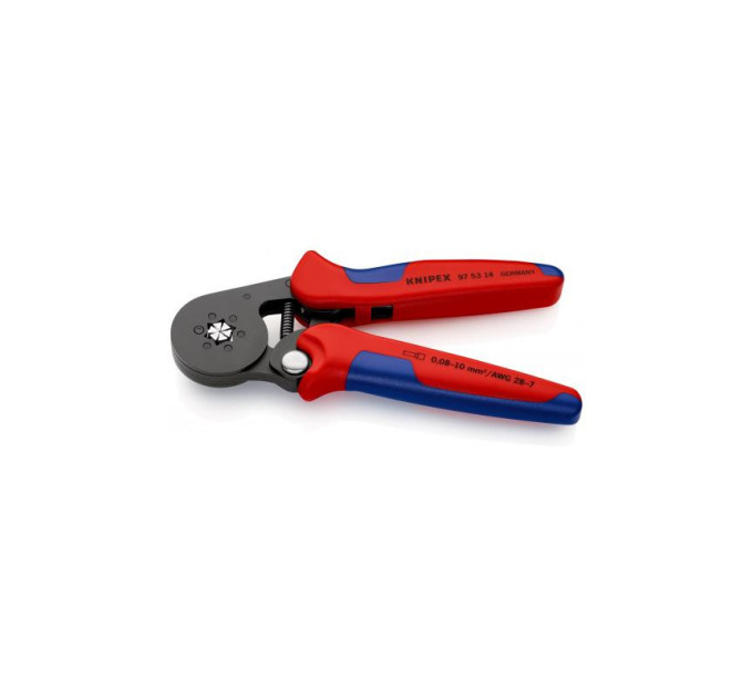 Инструмент для обжима контактных гильз 0,8-16,0мм², с автонастройкой KNIPEX 97 53 14 SB, фосфат