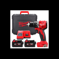 Дриль-шуруповерт акумуляторна безщіткова ударна MILWAUKEE M18 BLPDRC-502C (60Нм) (ЗУ+2Х5Ач+кейс)