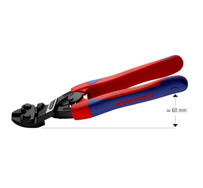 Болторез компактный согнутый под углом, Ø6,0мм CoBolt KNIPEX 71 42 200 фосфатированный