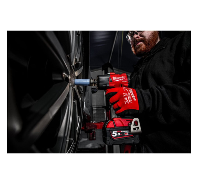 Гайковерт аккумуляторный бесщеточный MILWAUKEE 1/2" (881Нм) M18 FMTIW2P12-502X, с пином (ЗУ+2Х5Ач)
