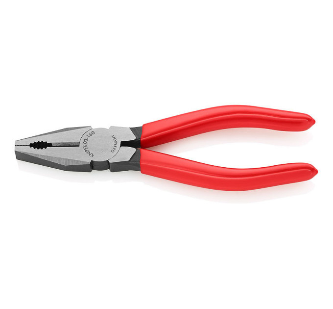 Пассатижи (плоскогубцы) комбинированные Ø10,0мм, 160мм KNIPEX 03 01 160, фосфатированные