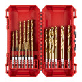 Набор сверл по металлу RedHEX SHOCKWAVE HSS-TiN MILWAUKEE CB, (19шт)