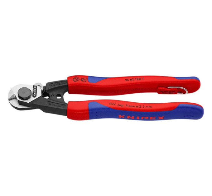 Ножницы для резки проволочных тросов Ø5,0мм, 190мм KNIPEX 95 62 190, фосфатированные