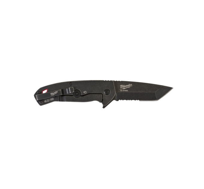 Нож складной HARDLINE Serrated MILWAUKEE с серейторным лезвием 75мм